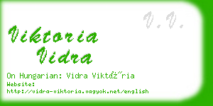 viktoria vidra business card